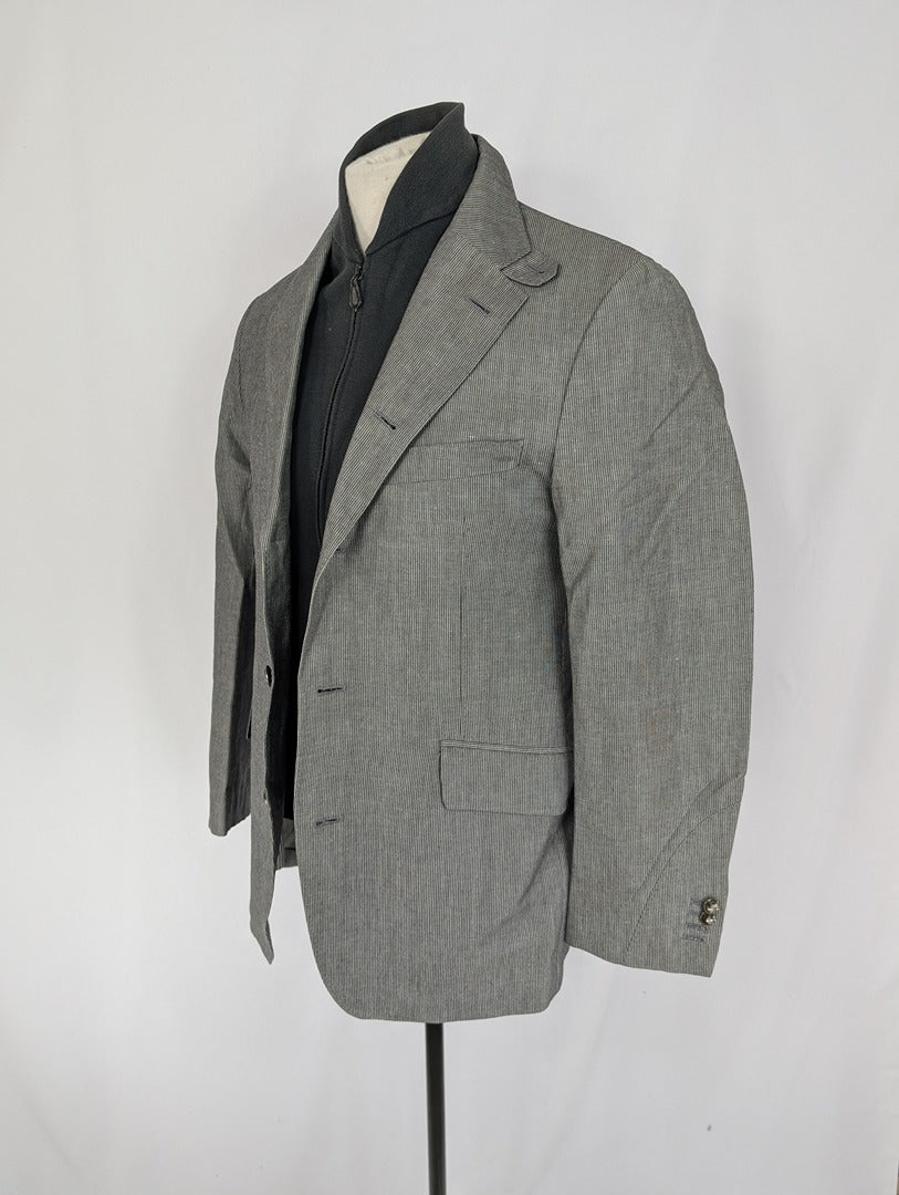 Veste Corneliani Id grise taille 48r en coton lin