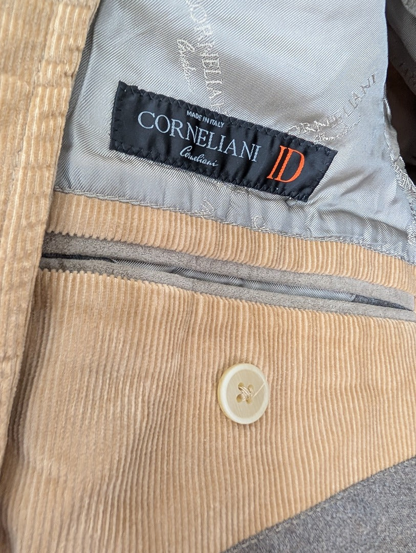 Veste homme Corneliani Id beige en velours côtelé