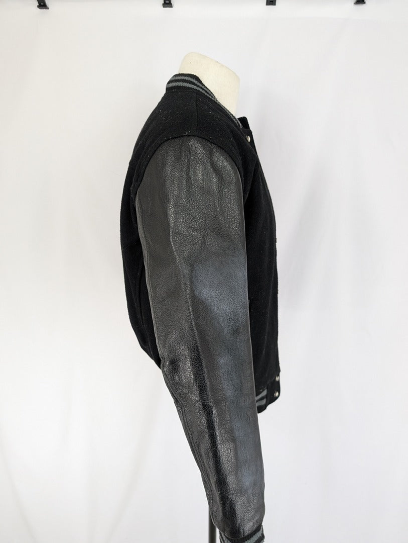 Veste Teddy Smith noire style varsity taille S