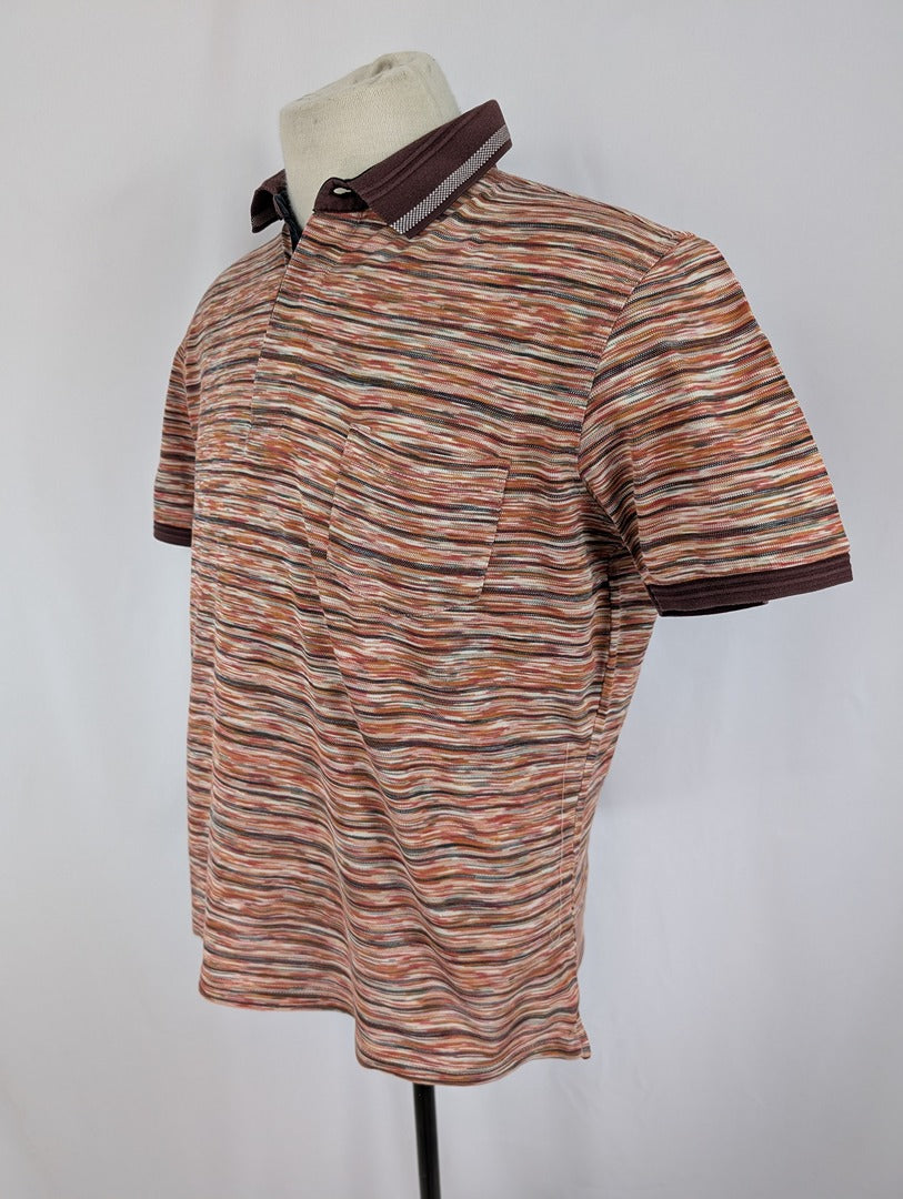 Polo rayé multicolore Montechiarro coton M/50