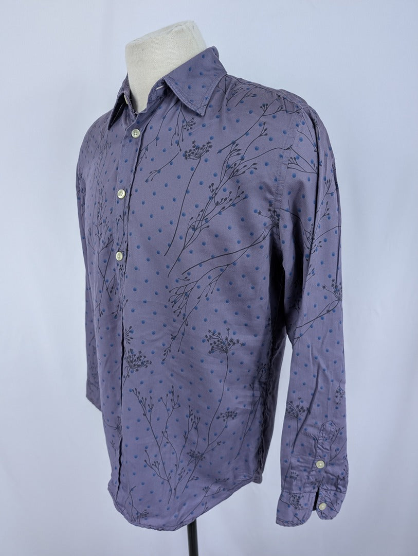 Chemise homme imprimée violette Europann taille L