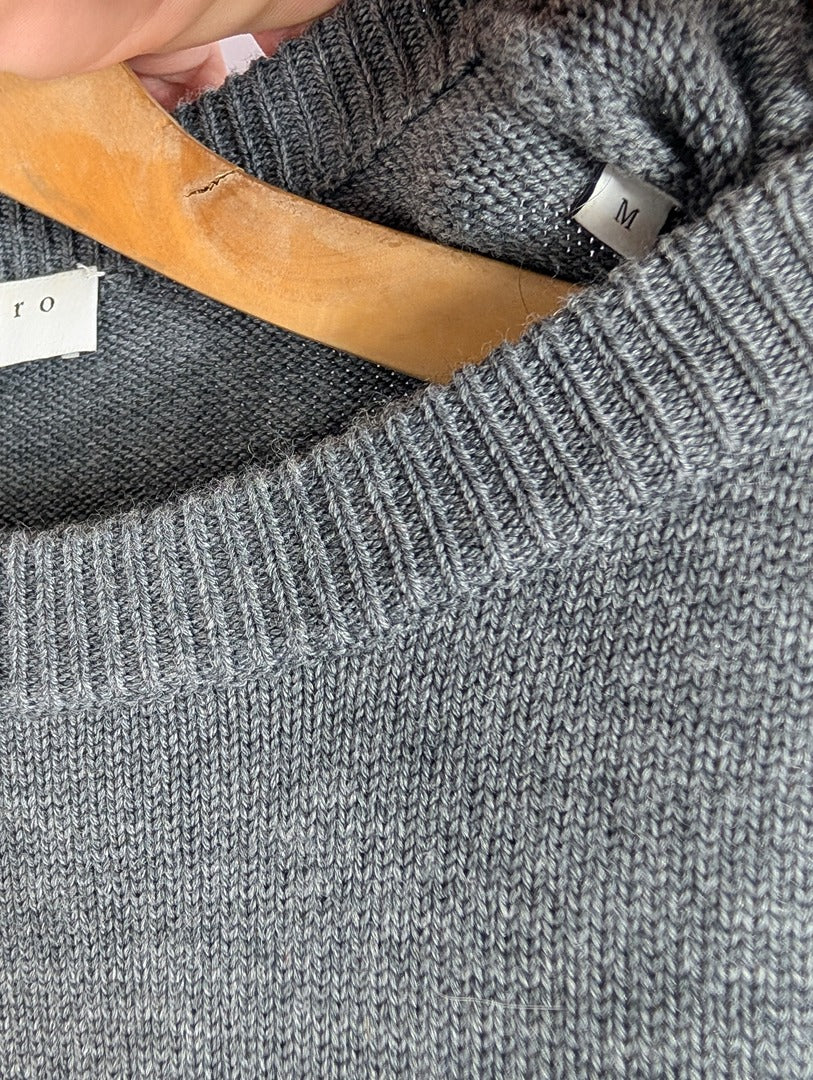 Pull gris Sandro Paris motif ours taille M