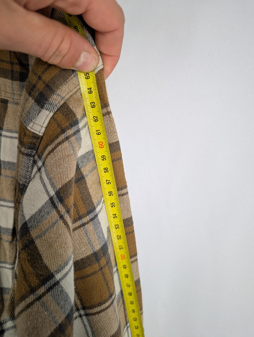 Chemise homme à carreaux marron Uniqlo taille L