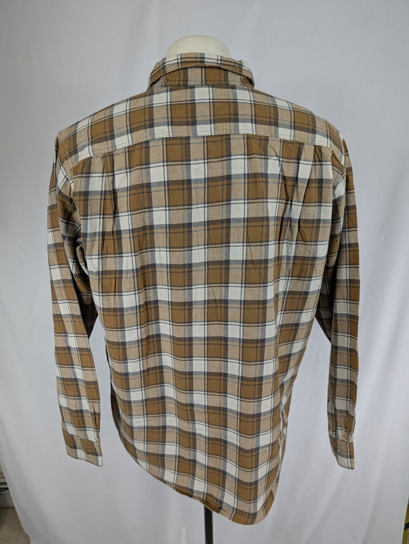 Chemise homme à carreaux marron Uniqlo taille L