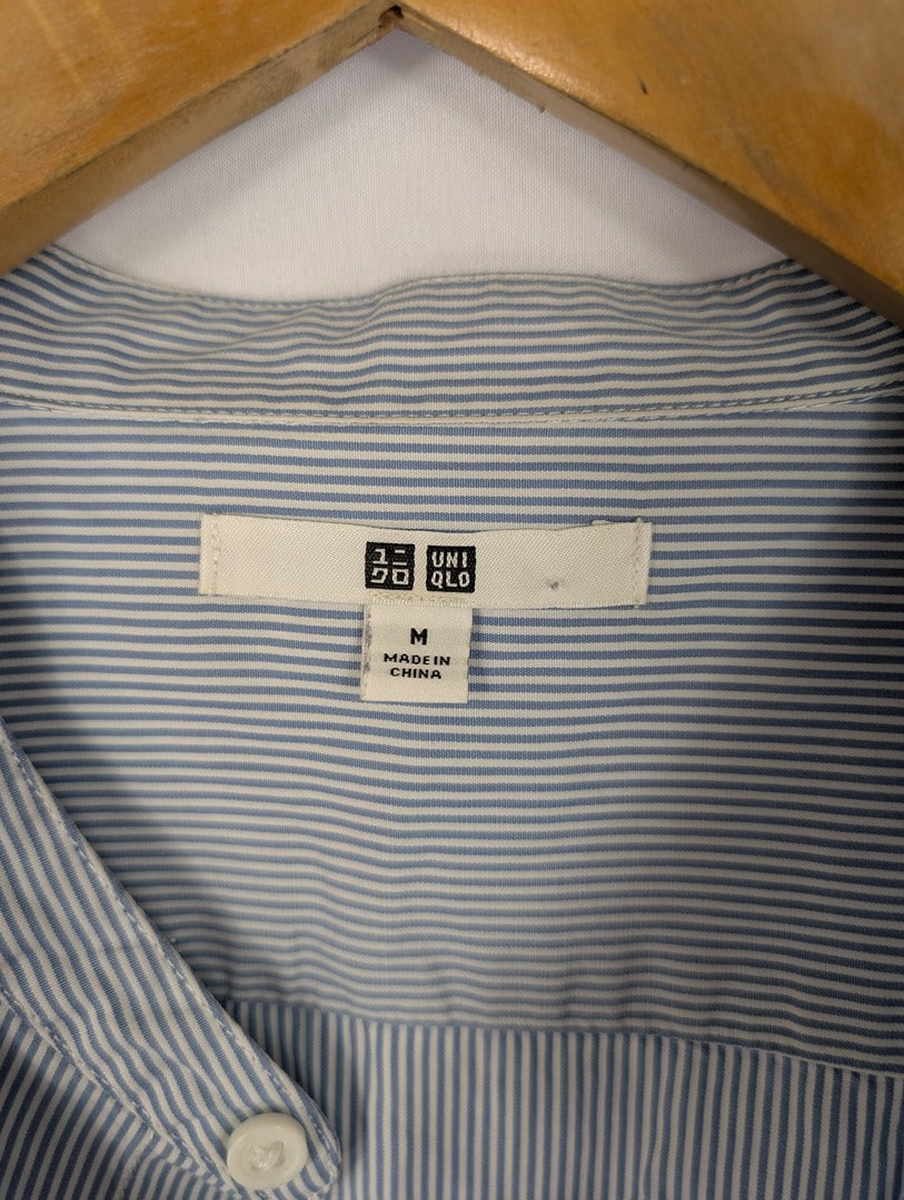 Chemise homme rayée Uniqlo col mao taille M