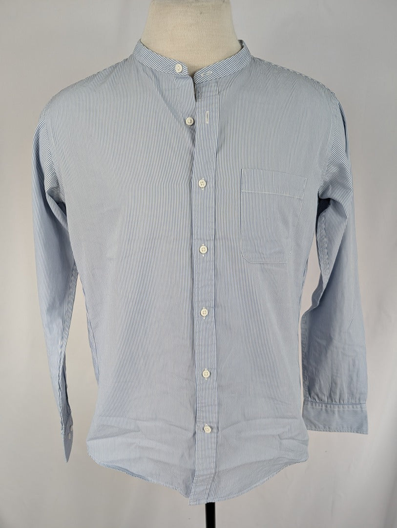 Chemise homme rayée Uniqlo col mao taille M