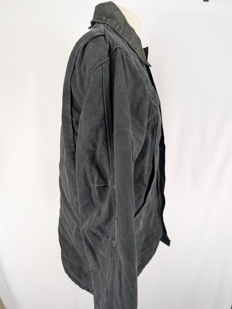 Veste Carhartt noire style shacket homme