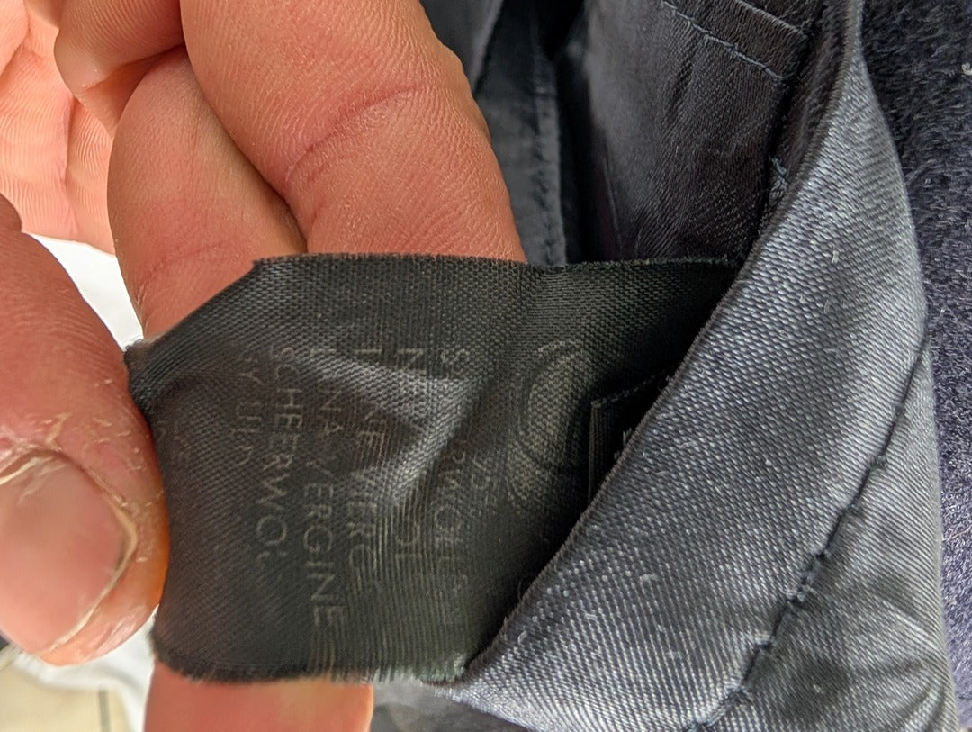 Manteau long homme laine noire taille 48