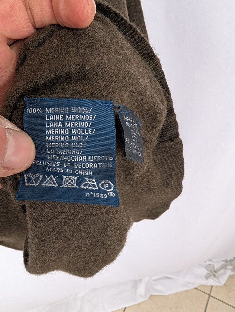 Sweat Col V Ralph Lauren - Xxl - Marron - État : Excellent