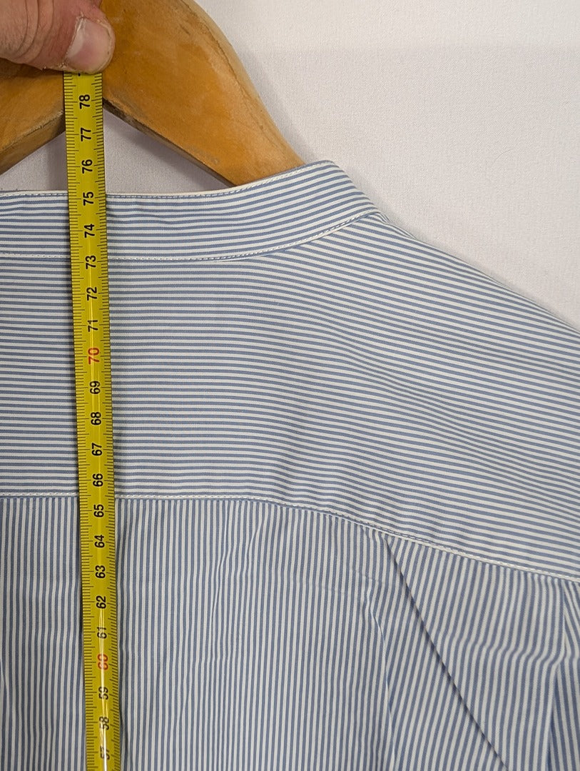 Chemise homme rayée Uniqlo col mao taille M