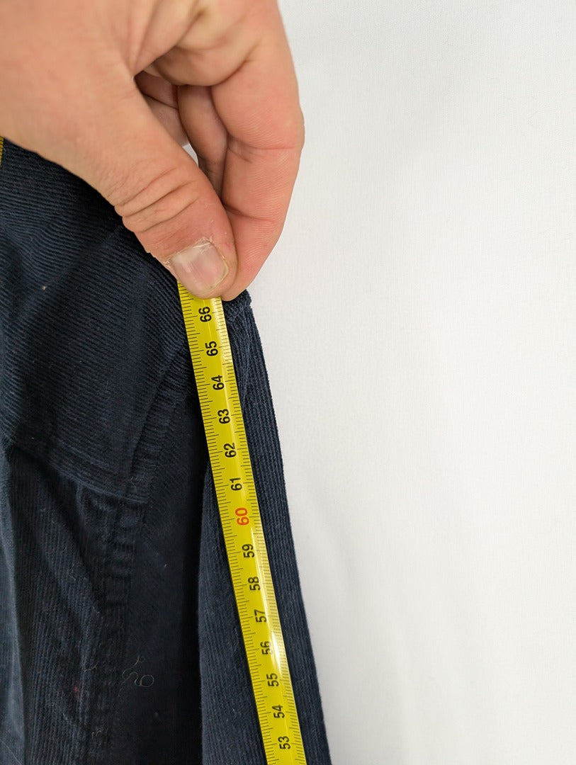 Chemise homme bleu marine en velours Monoprix L