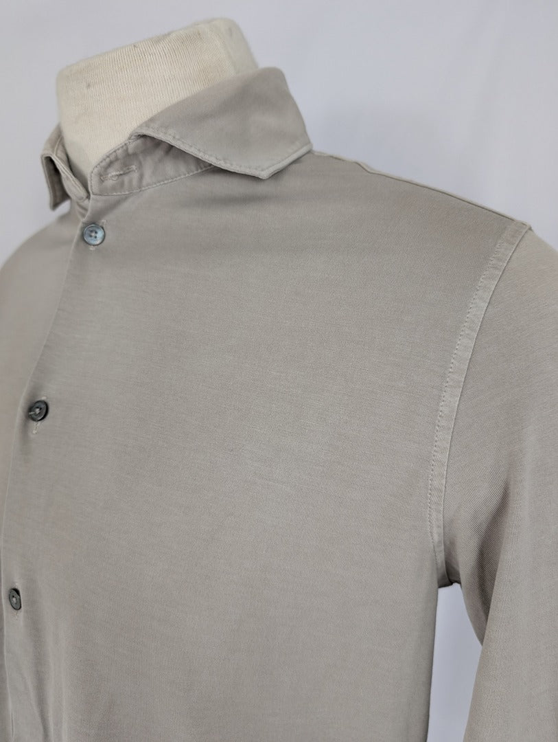 Chemise homme beige Ferrante 100% coton taille 48