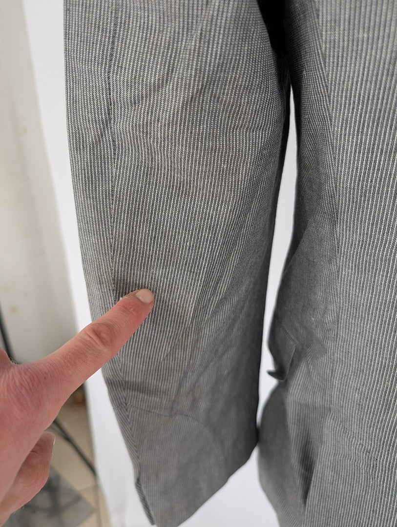 Veste Corneliani Id grise taille 48r en coton lin