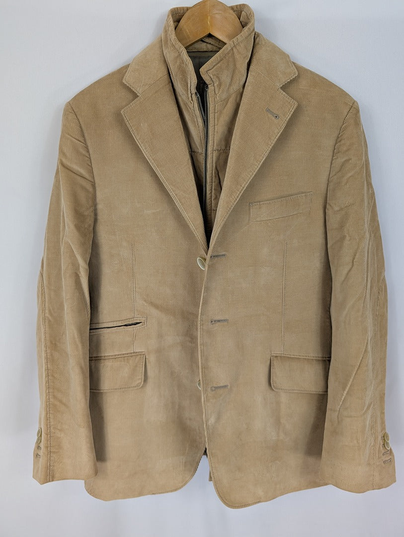 Veste homme Corneliani Id beige en velours côtelé