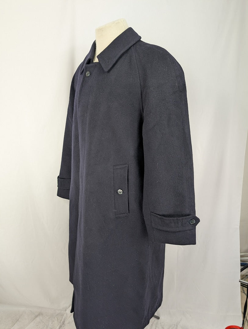 Manteau long homme laine noire taille 48