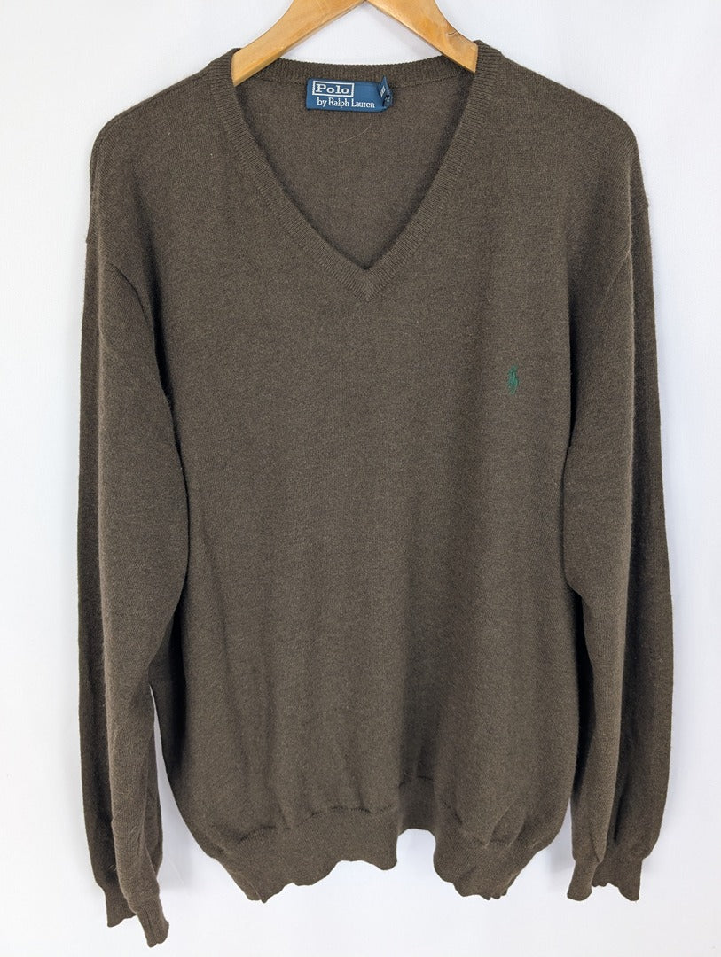 Sweat Col V Ralph Lauren - Xxl - Marron - État : Excellent