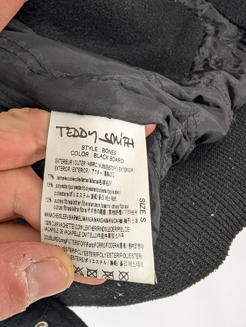 Veste Teddy Smith noire style varsity taille S