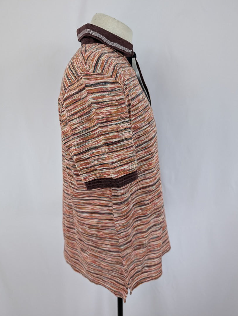 Polo rayé multicolore Montechiarro coton M/50