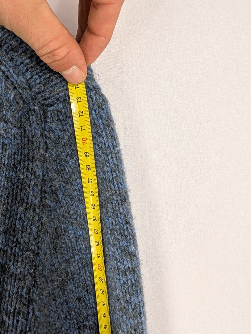 Pull homme bleu en laine vierge Michel Payne taille 54