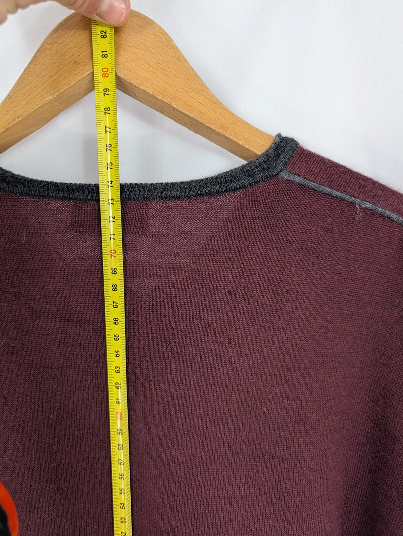 Pull col V Capel Paris - 2xl - Bordeaux