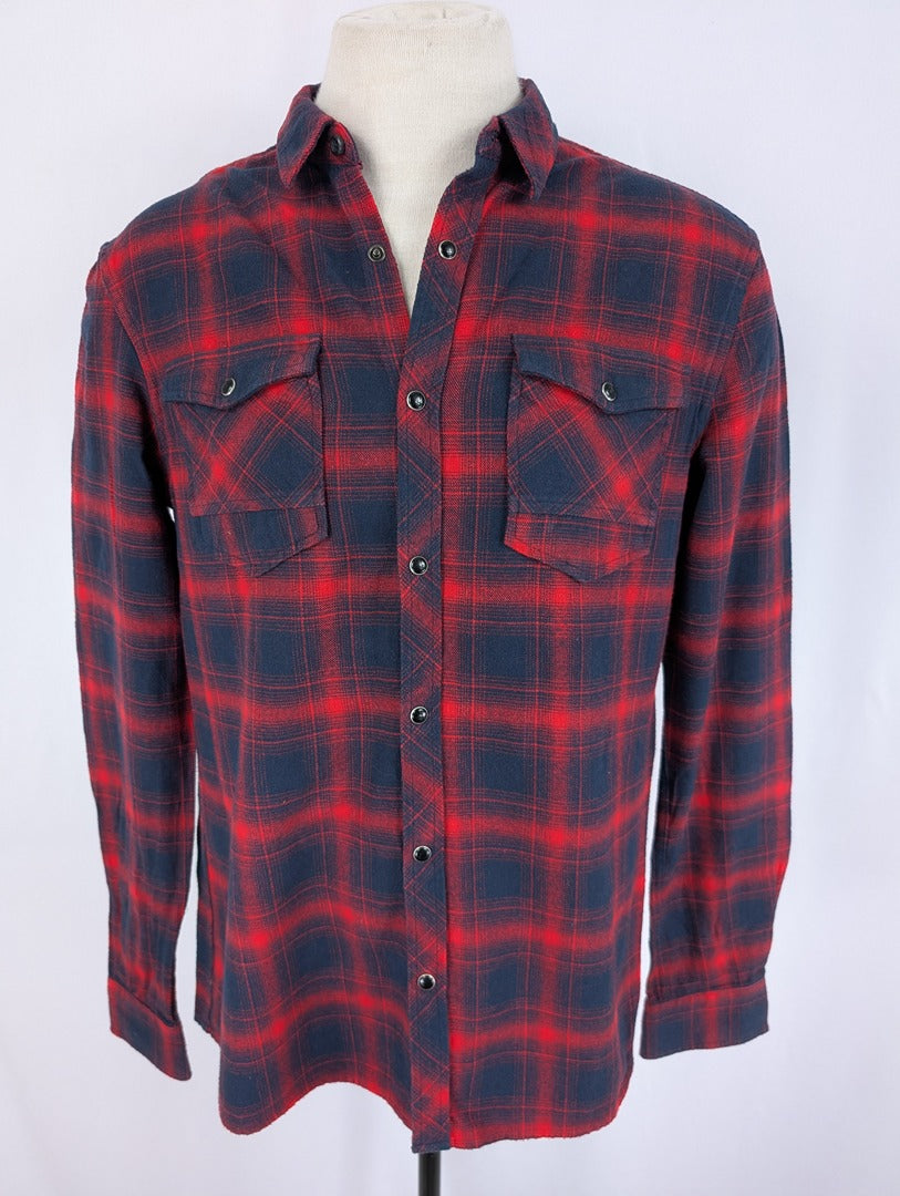 Chemise homme à carreaux rouge et noir Eleven Paris