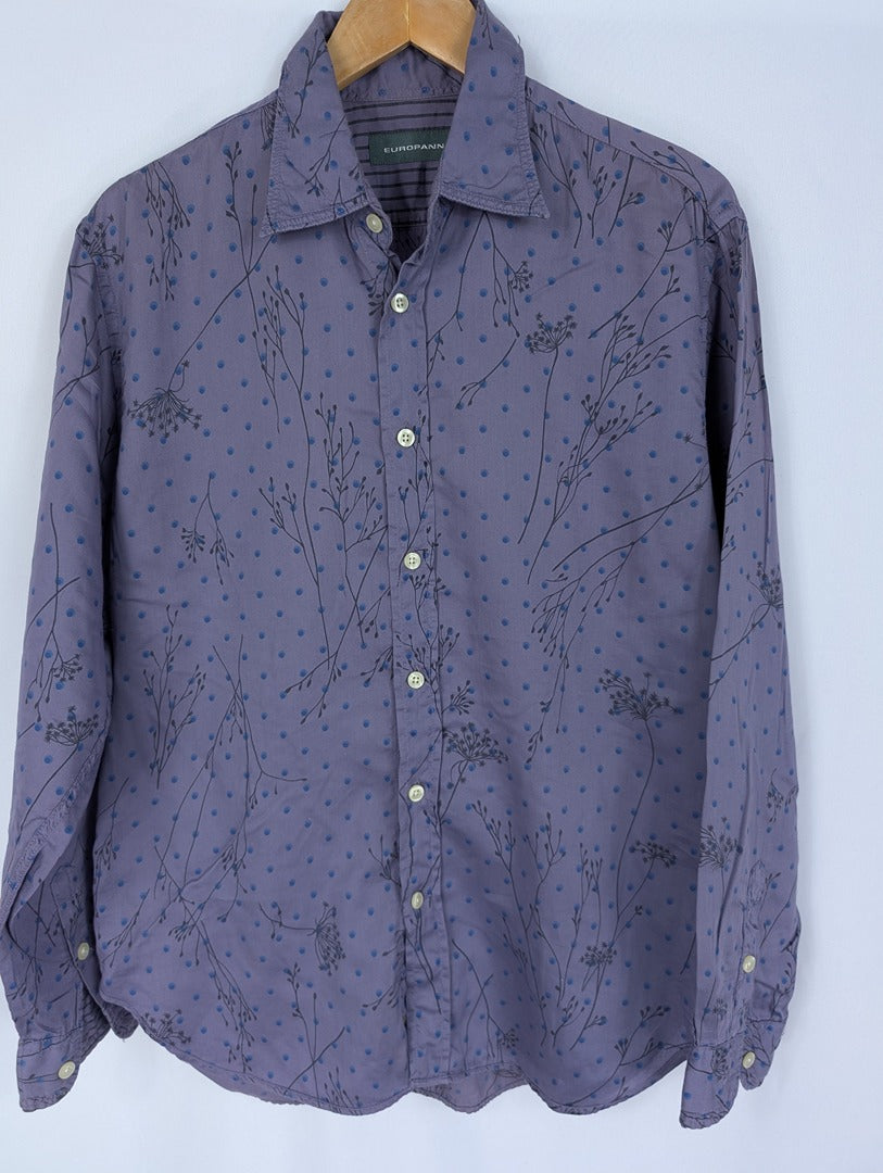 Chemise homme imprimée violette Europann taille L