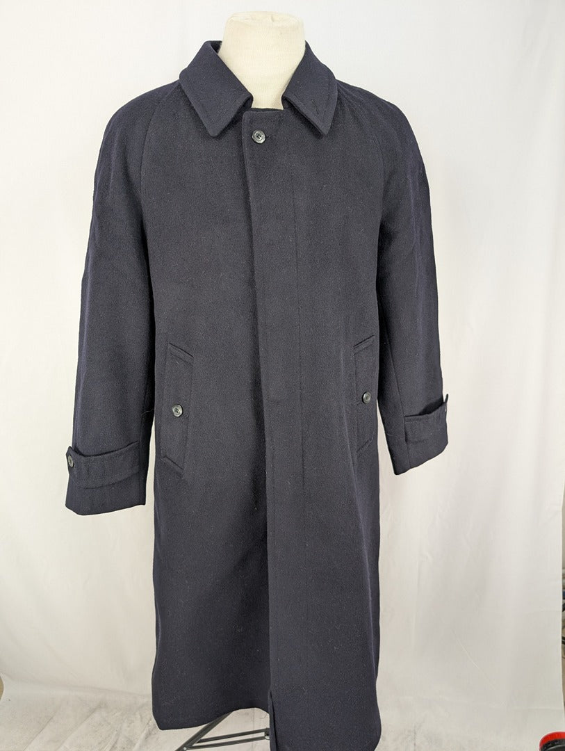 Manteau long homme laine noire taille 48