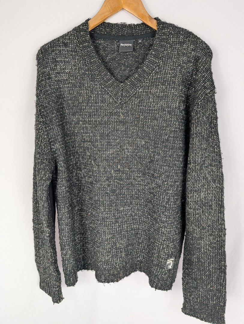 Pull Redskins homme gris chiné taille M