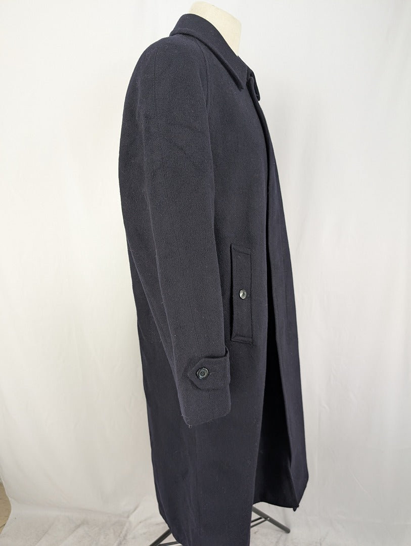 Manteau long homme laine noire taille 48