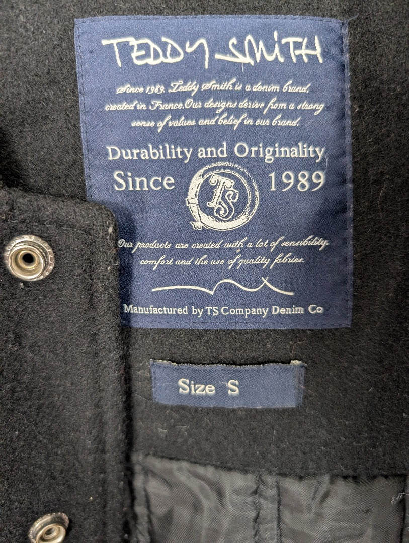 Veste Teddy Smith noire style varsity taille S