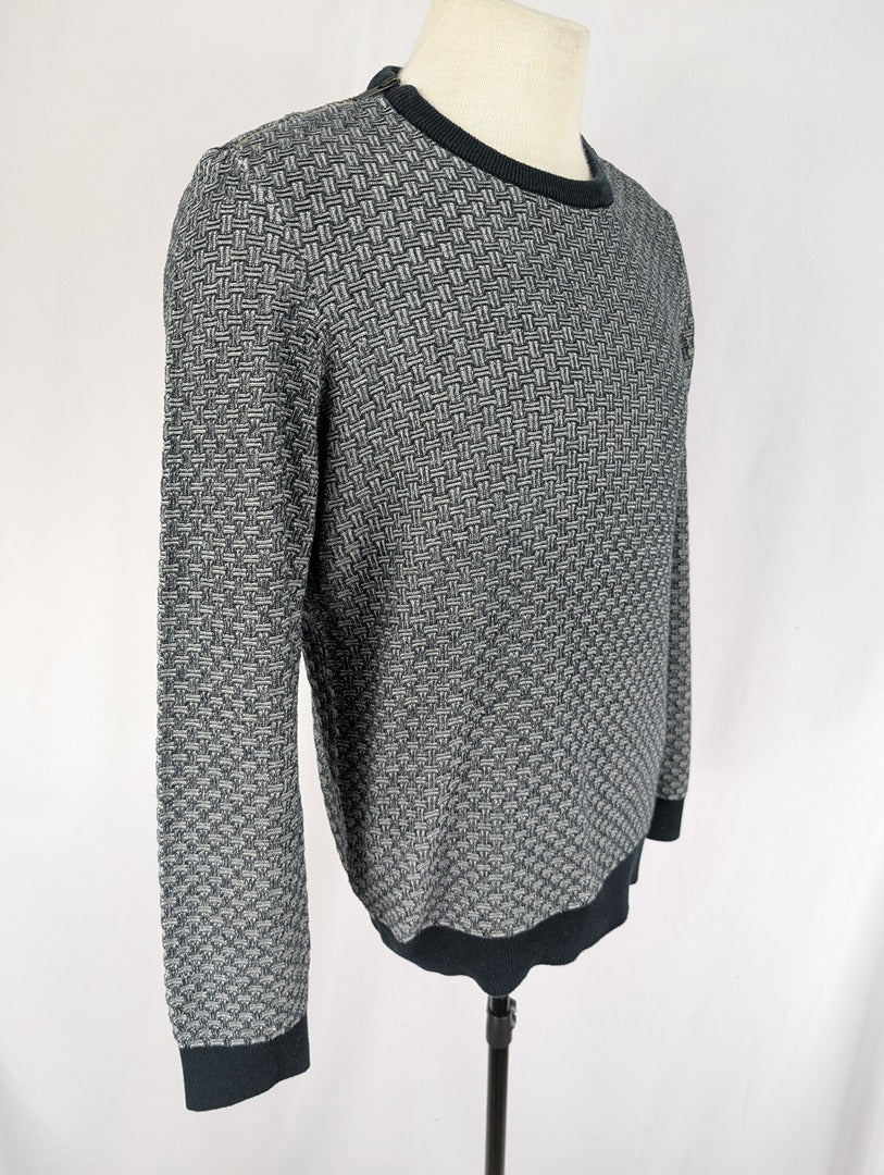 Pull homme Devred 1902 gris motif tissé taille L