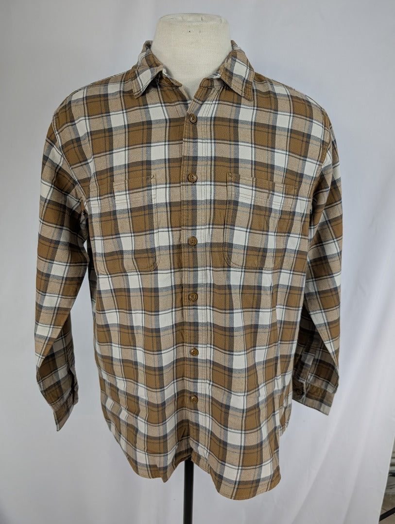 Chemise homme à carreaux marron Uniqlo taille L