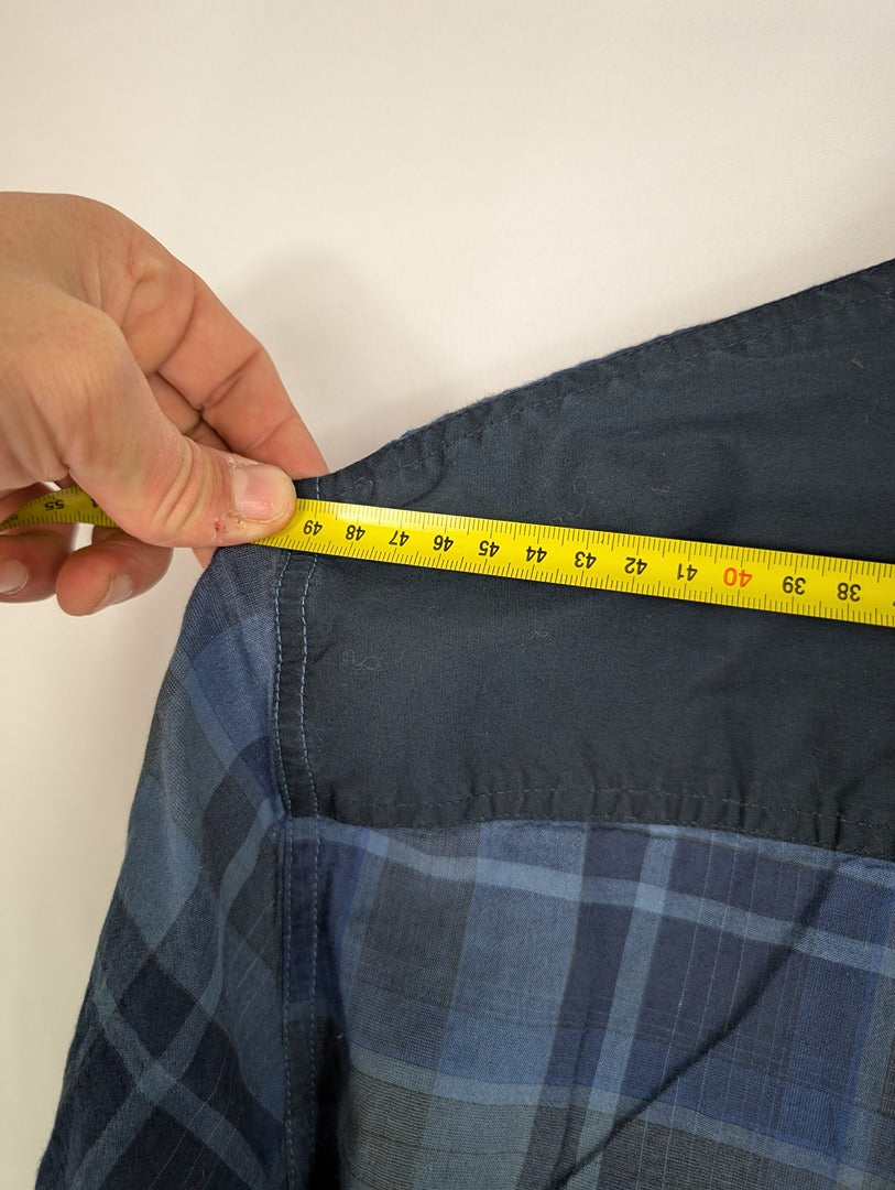 Chemise homme Armani Exchange à carreaux bleus Xl