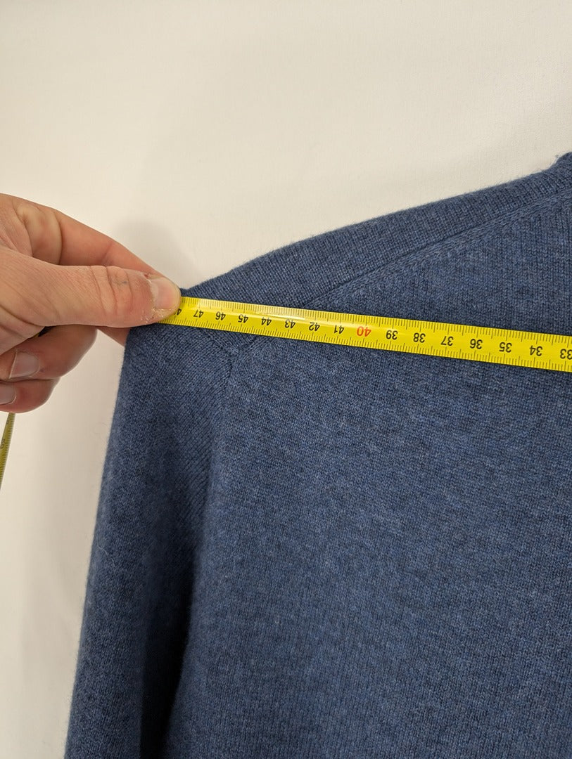 Pull homme bleu Monoprix col zippé taille L