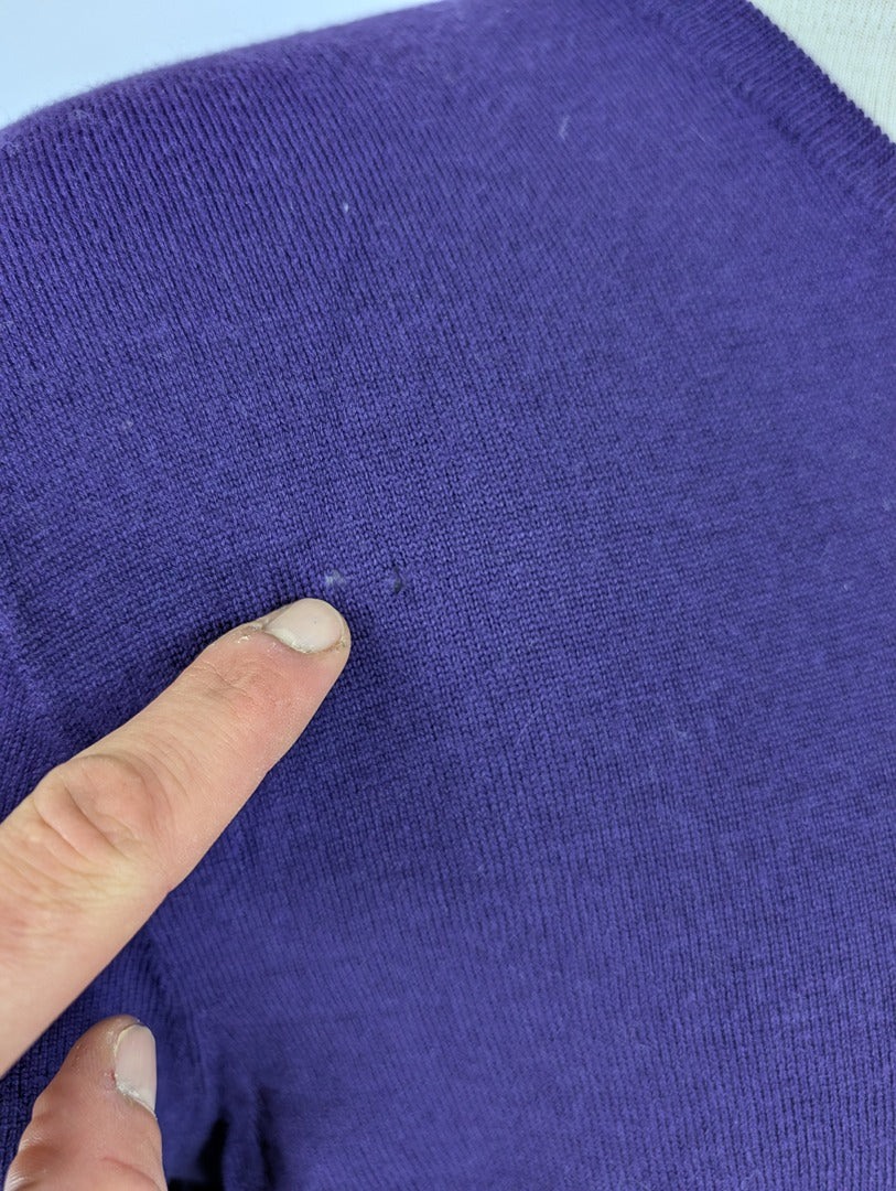 Pull violet en laine mérinos Polo Ralph Lauren Xl