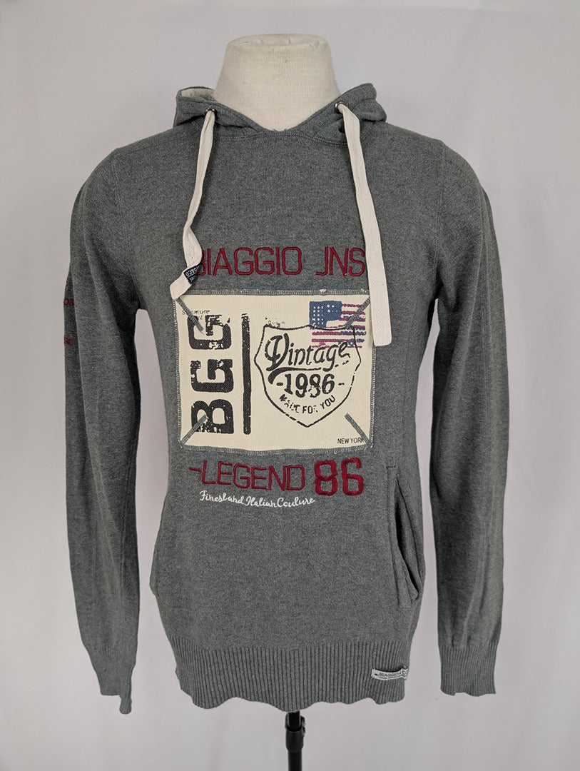 Sweat à capuche gris Biaggio Jeans 86 Xl